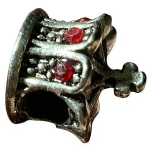 ALE 925 Carousel Gazebo Charm Red CZ Vintage Retired Style